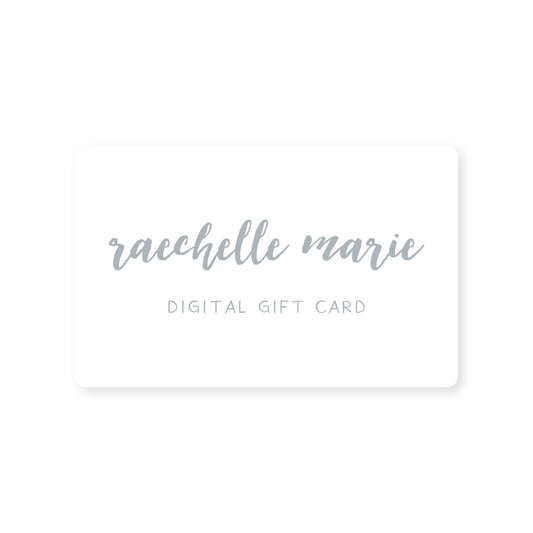 Raechelle Marie digital gift card for gifts, stationery, and nature-inspired artwork.