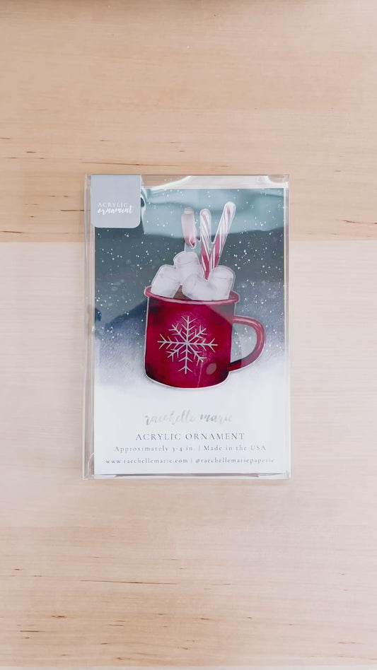 Hot Cocoa Mug Acrylic Ornament