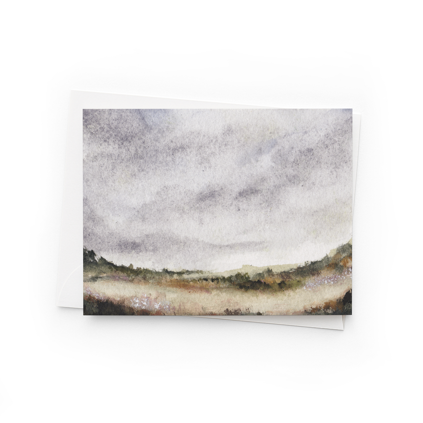 Greeting card of a fall impressionistic landscape painting
