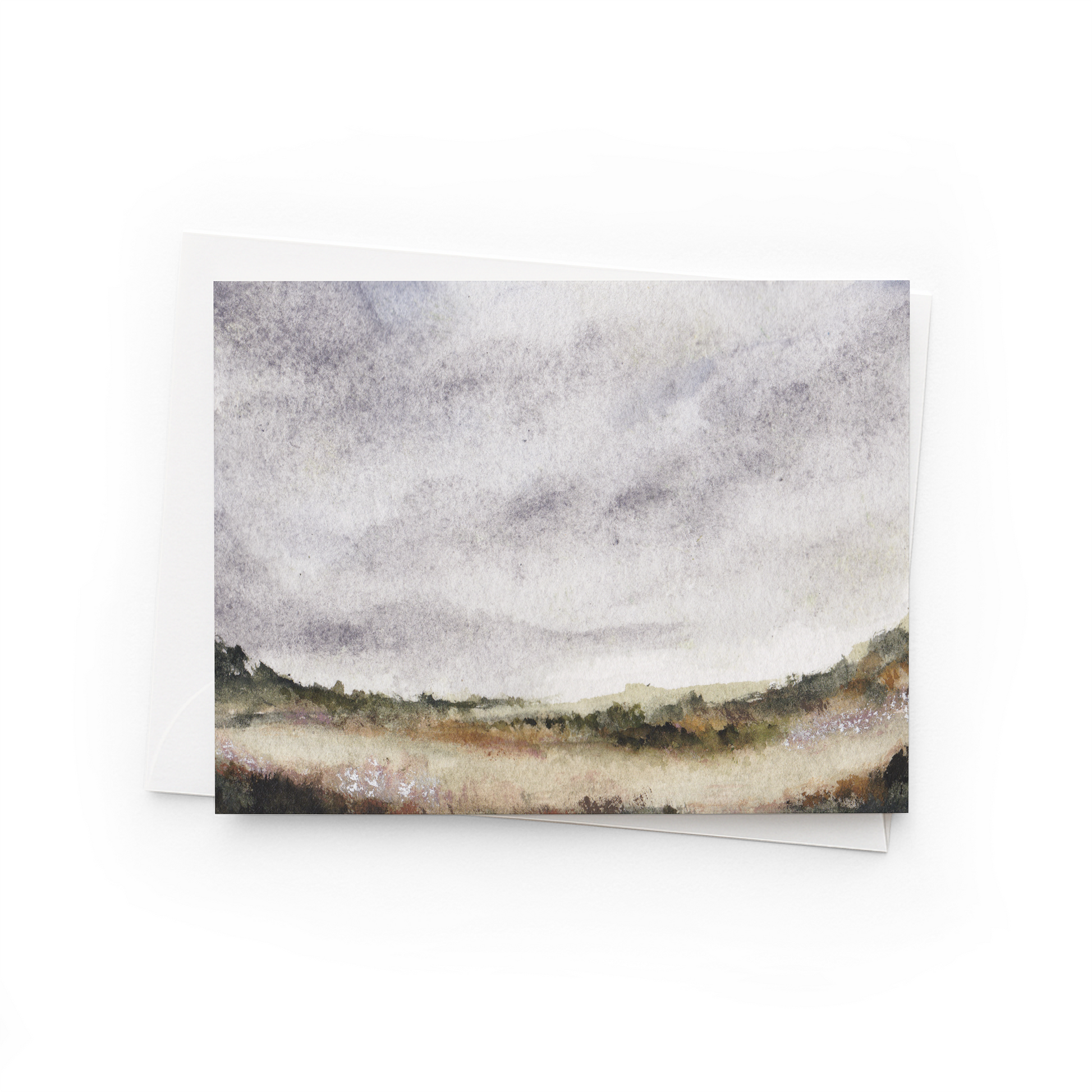 Greeting card of a fall impressionistic landscape painting