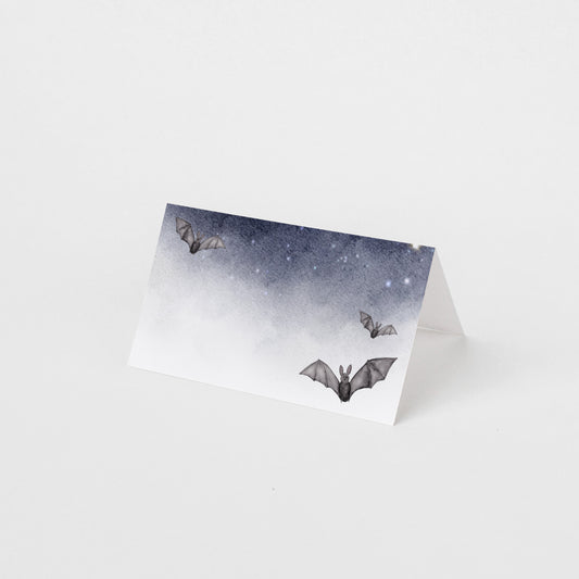 Spooky Bats Halloween Folded Place Cards Set of 12